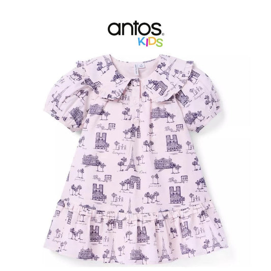 Paris Ruffle Collar Dress