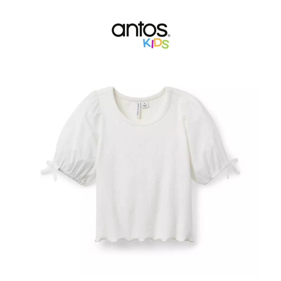 Ribbed Puff Sleeve Top