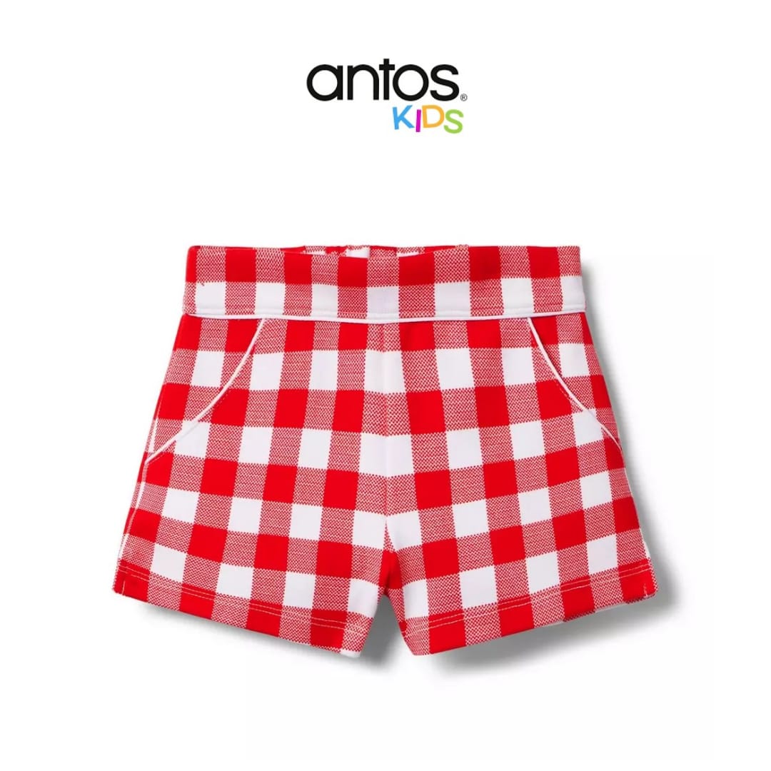 Gingham Ponte Short
