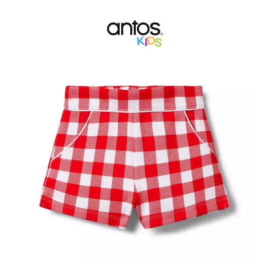 Gingham Ponte Short