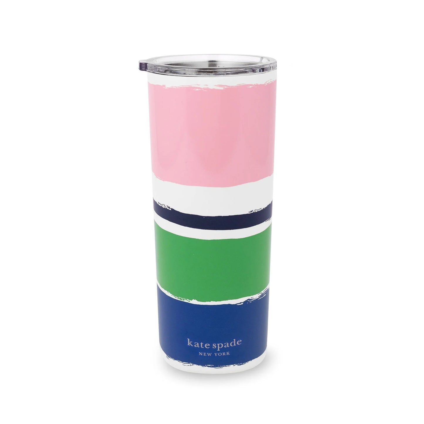 Stainless Steel Tumbler, Ocean Stripe