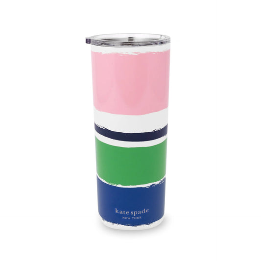 Stainless Steel Tumbler, Ocean Stripe