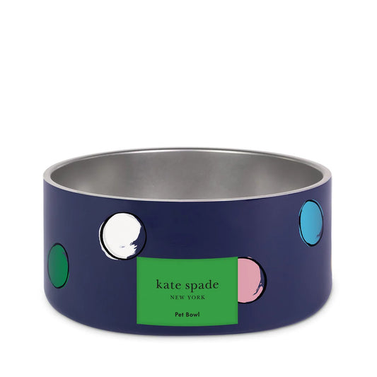 Large Dog Bowl, Watercolor Dot