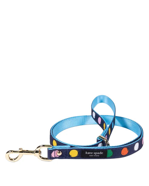 Small Dog Leash, Watercolor Dot