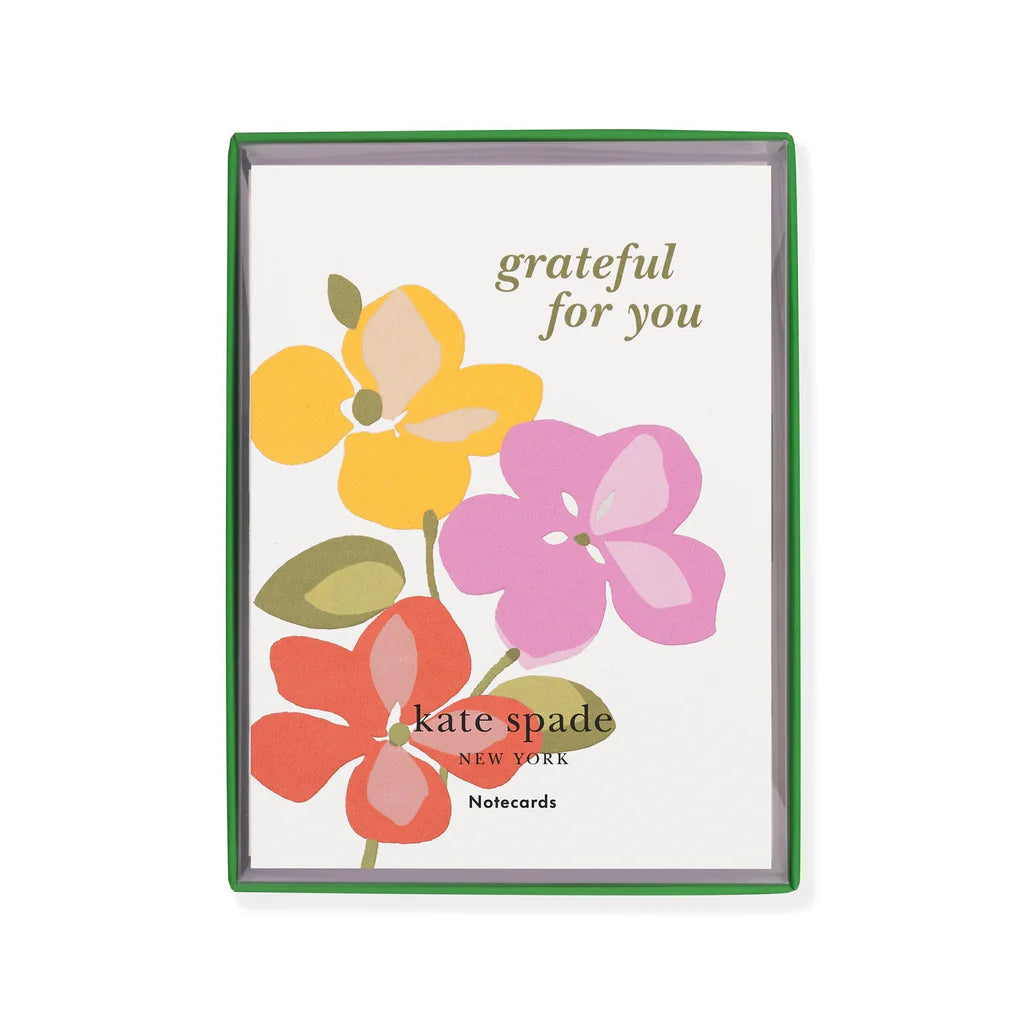Thank You Notecard Set, Spring Pansies