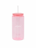 Chilled Glass Tumbler With Straw