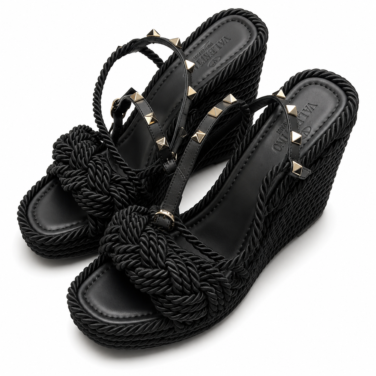 Rockstud Wedge Espadrillas