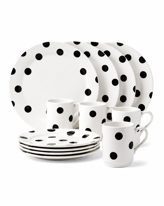 Deco Dot 12-Piece Dinnerware Set