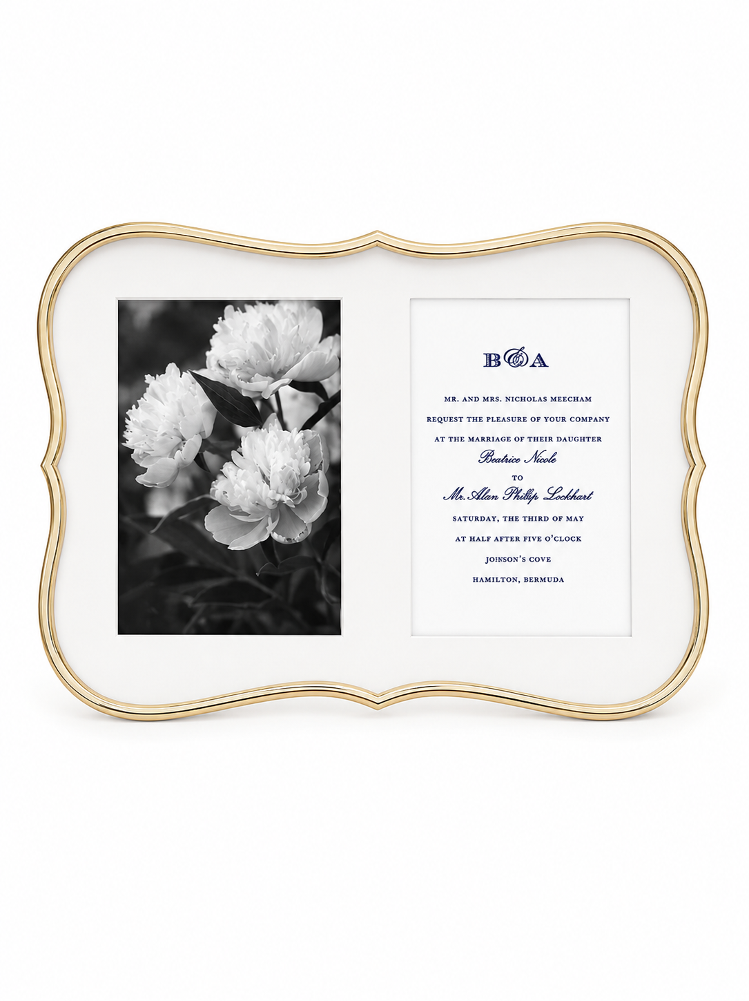Crown Point Gold Double 5X7 Photo Frame