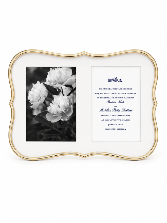 Crown Point Gold Double 5X7 Photo Frame