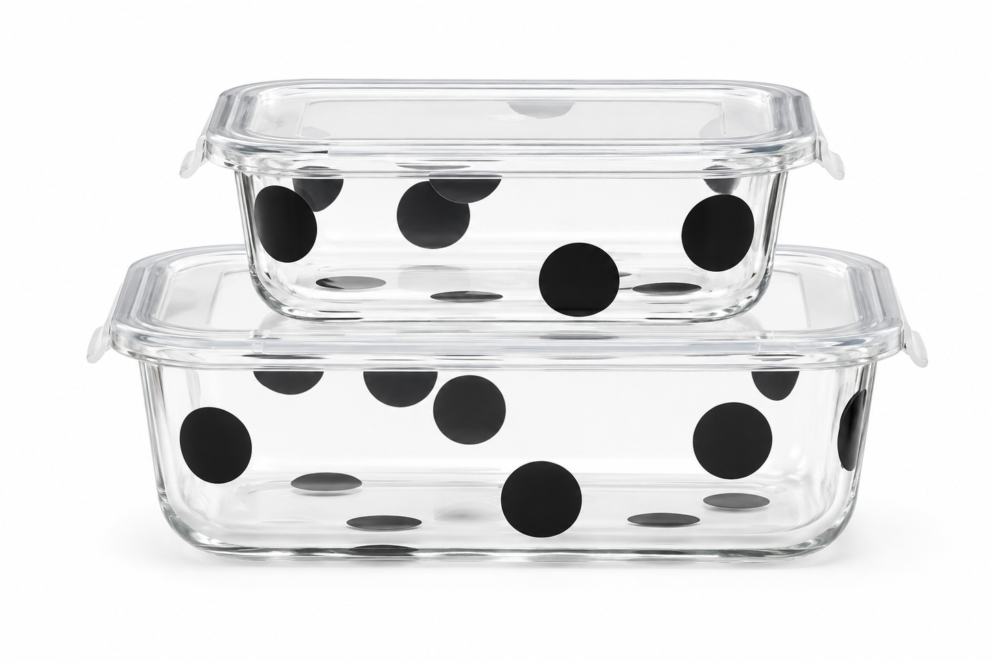 Deco Dot 2-Piece  Rectagular Storage Set