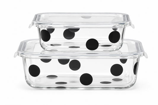 Deco Dot 2-Piece  Rectagular Storage Set