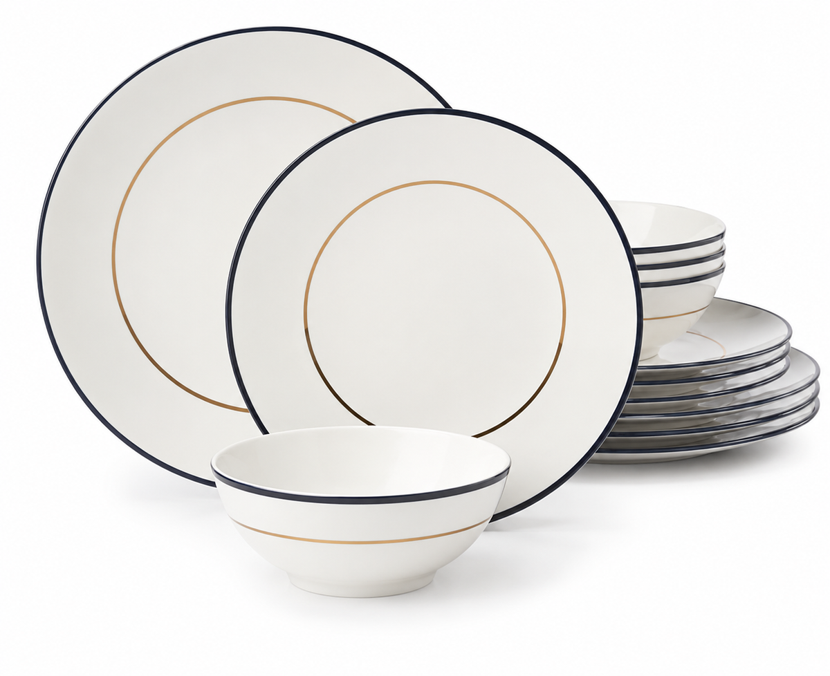 Make It Pop Black   Gold 12-Piece Dinner