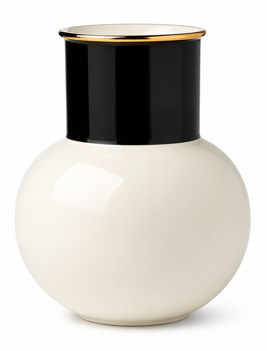 Make It Pop White   Black Bouquet Vase
