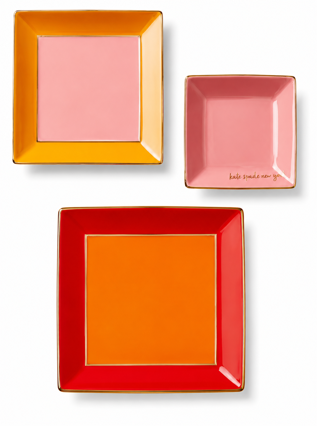 Make It Pop Warm Red 3-Piece Tray Set