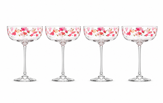 Its Raining Confetti Coupe Glasses, Set