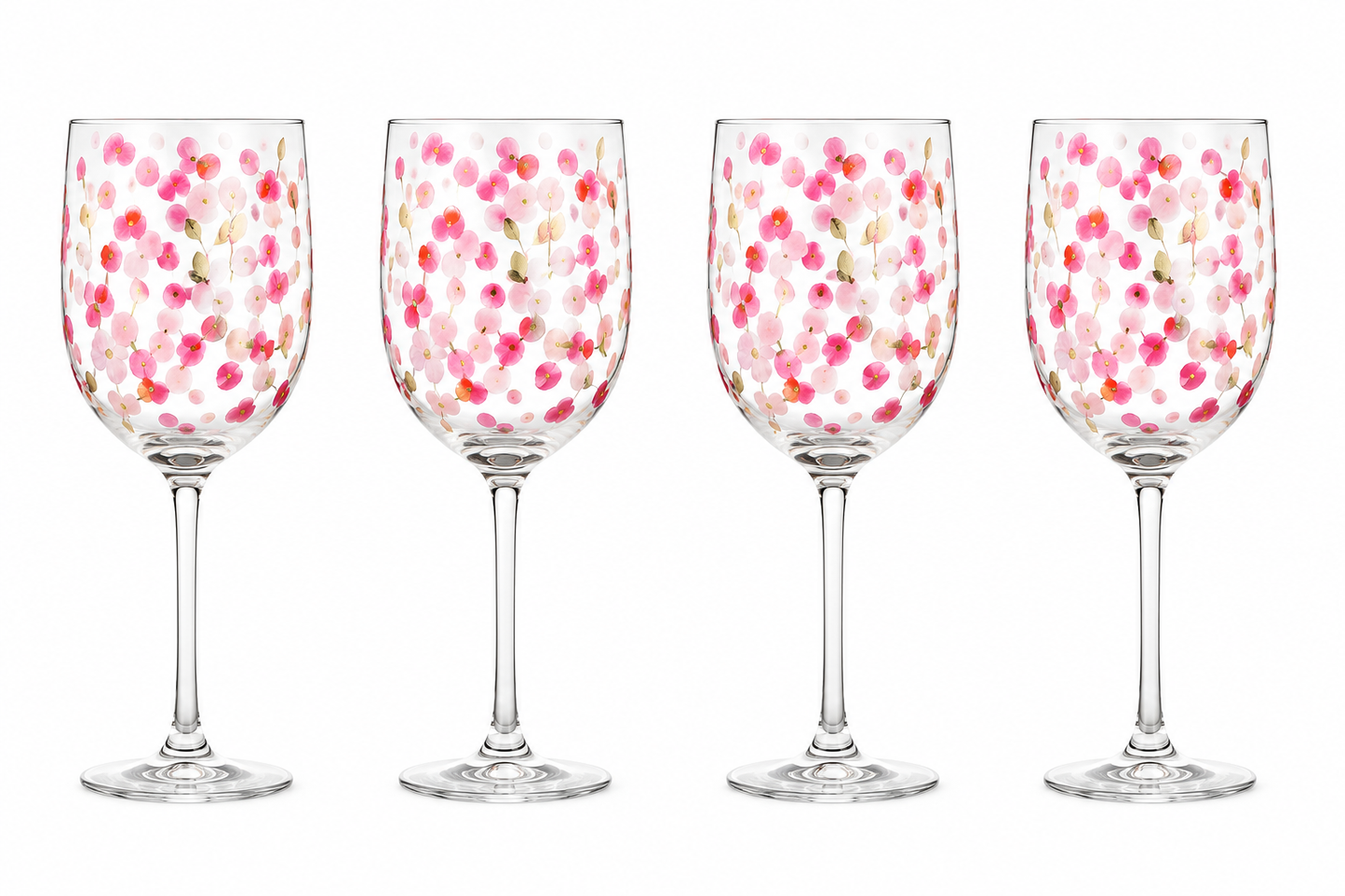 Its Raining Confetti Wine Glasses, Set