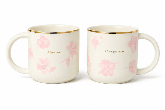 Spring Pansies Mugs, Set Of 2