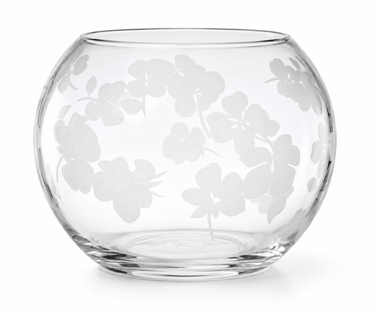 Spring Pansies Glass Petite Rose Bowl