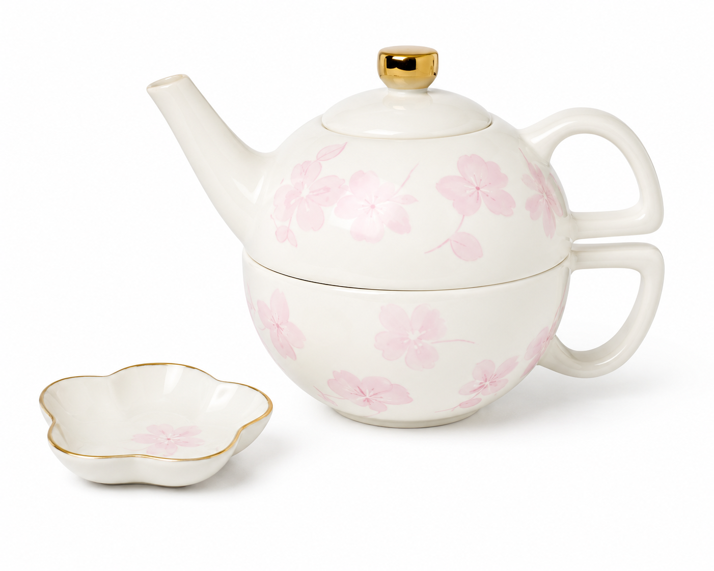 Spring Pansies Tea For One With Tea Bag