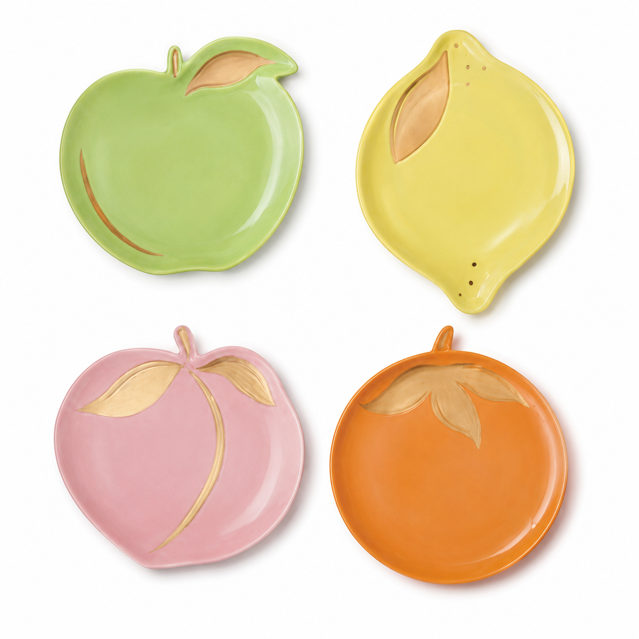 Tutti Fruity Tidbit Plates, Set Of 4