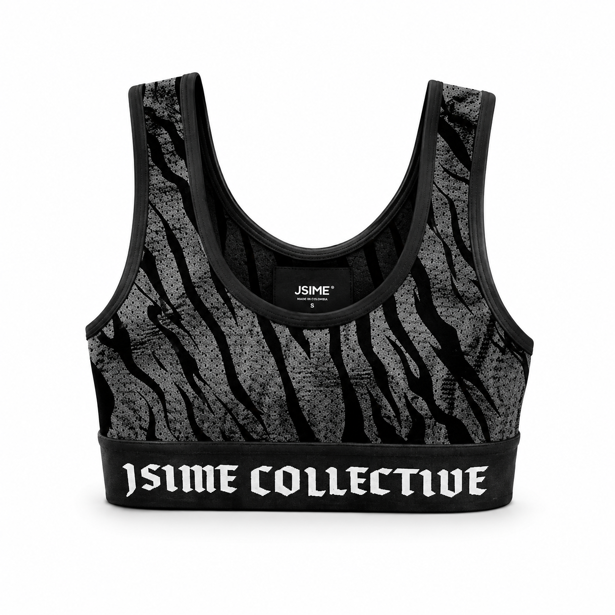 Black Tiger Mesh Sports Bra