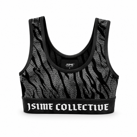 Black Tiger Mesh Sports Bra
