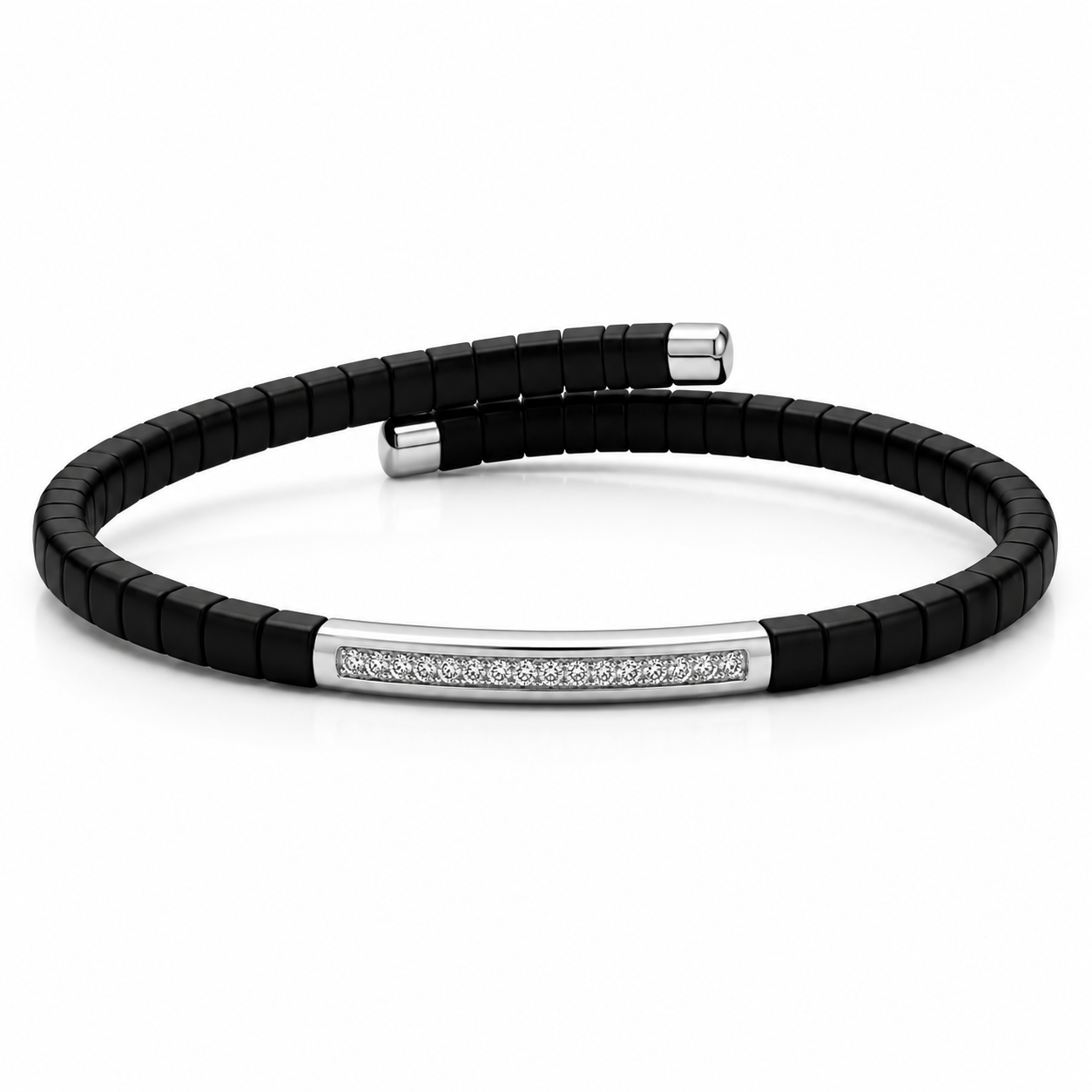 Ceramic Diamond Bar White 18K