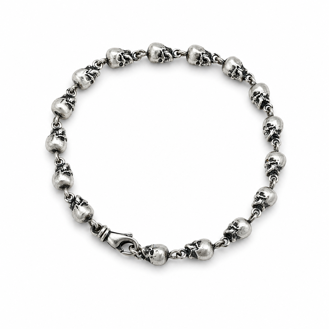 Skull Bracelet - Yellow Sapphires
