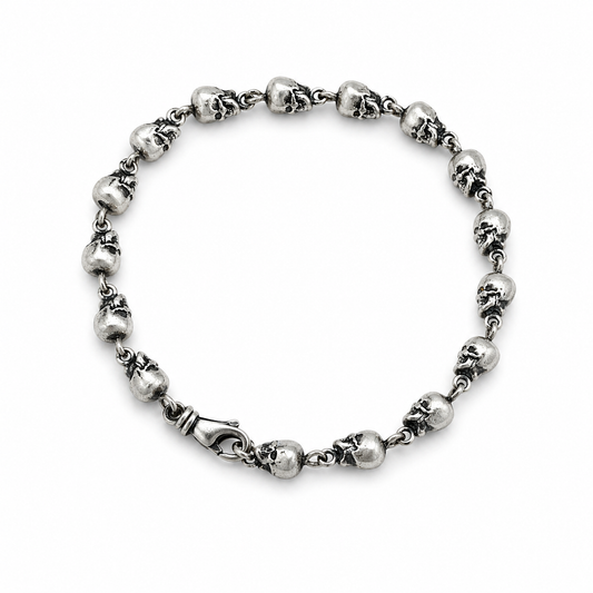 Skull Bracelet - Yellow Sapphires