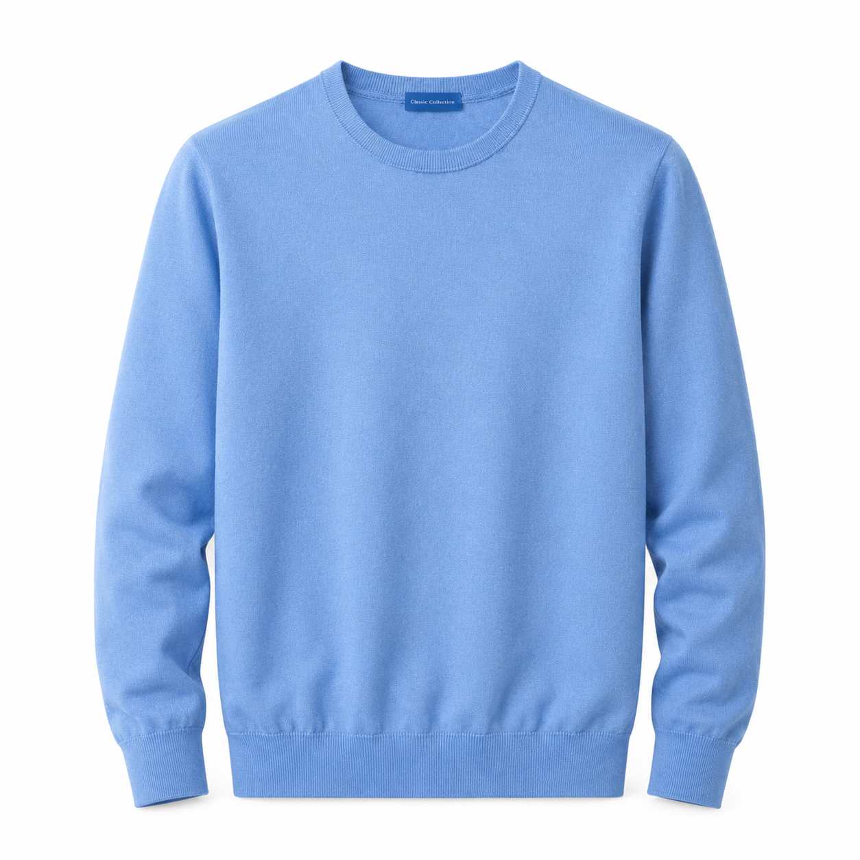 Round-Neck Knit Sweater