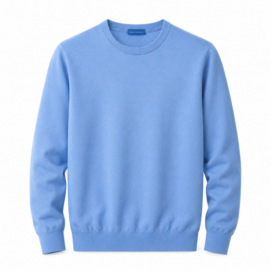 Round-Neck Knit Sweater