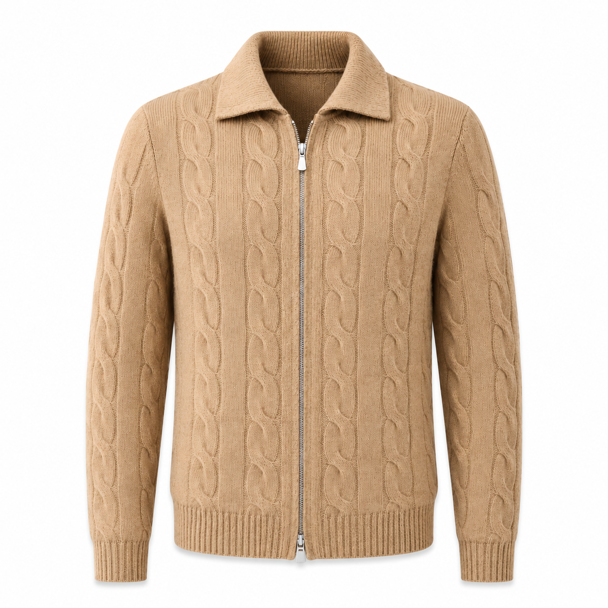 Cashmere Full-Zip Knit