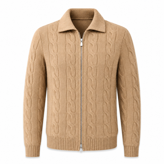 Cashmere Full-Zip Knit