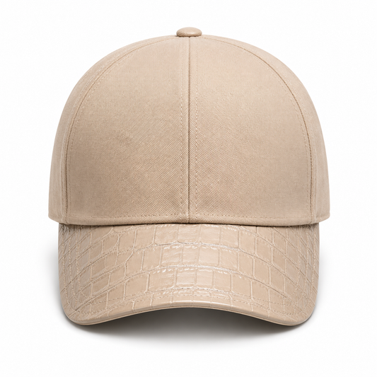 Crocodile Leather Baseball Cap