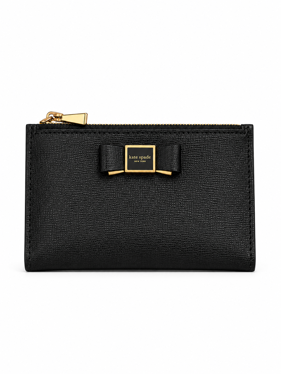 Morgan Bow Embellished Saffiano Leather