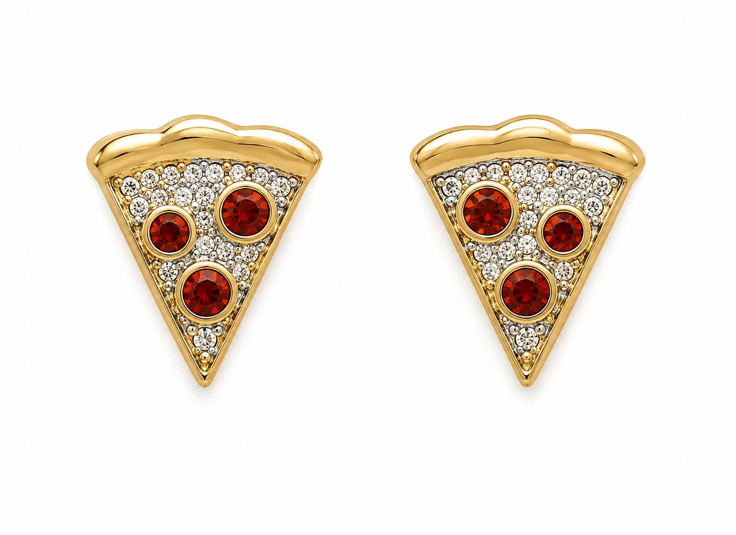 Pizza My Heart Studs