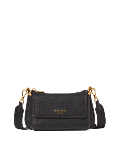 Double Up Pebbled Leather Crossbody