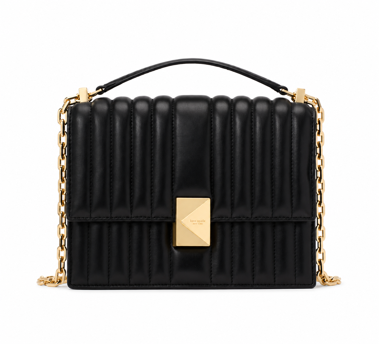 Deco Quilted Chain Shoulder Bag