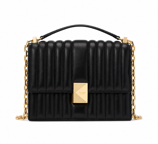 Deco Quilted Chain Shoulder Bag