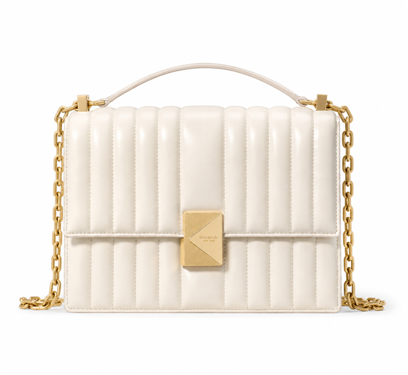 Deco Quilted Chain Shoulder Bag
