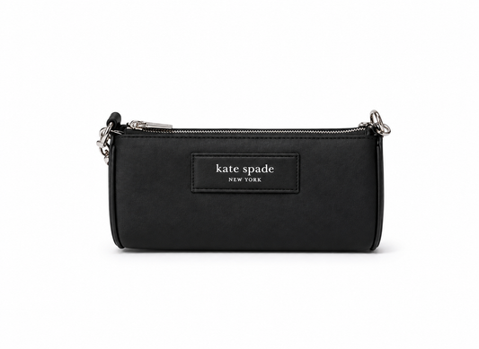 Label Smooth Leather Pochette