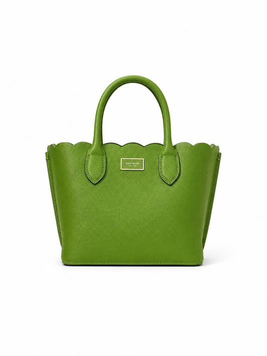 Suite Scalloped Crossgrain Leather Large