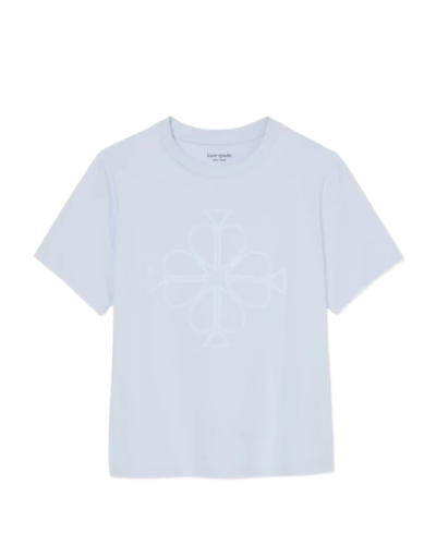 Embroidered Spade Flower Logo Tee
