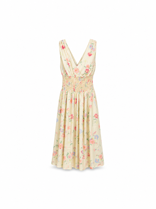 Whimsical Garden Belted Shirt Dress