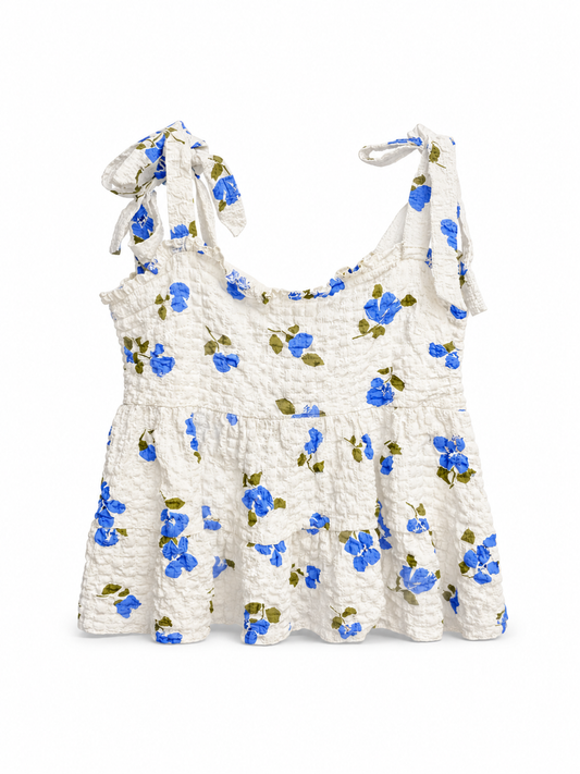Painterly Bouquet Tiered Top