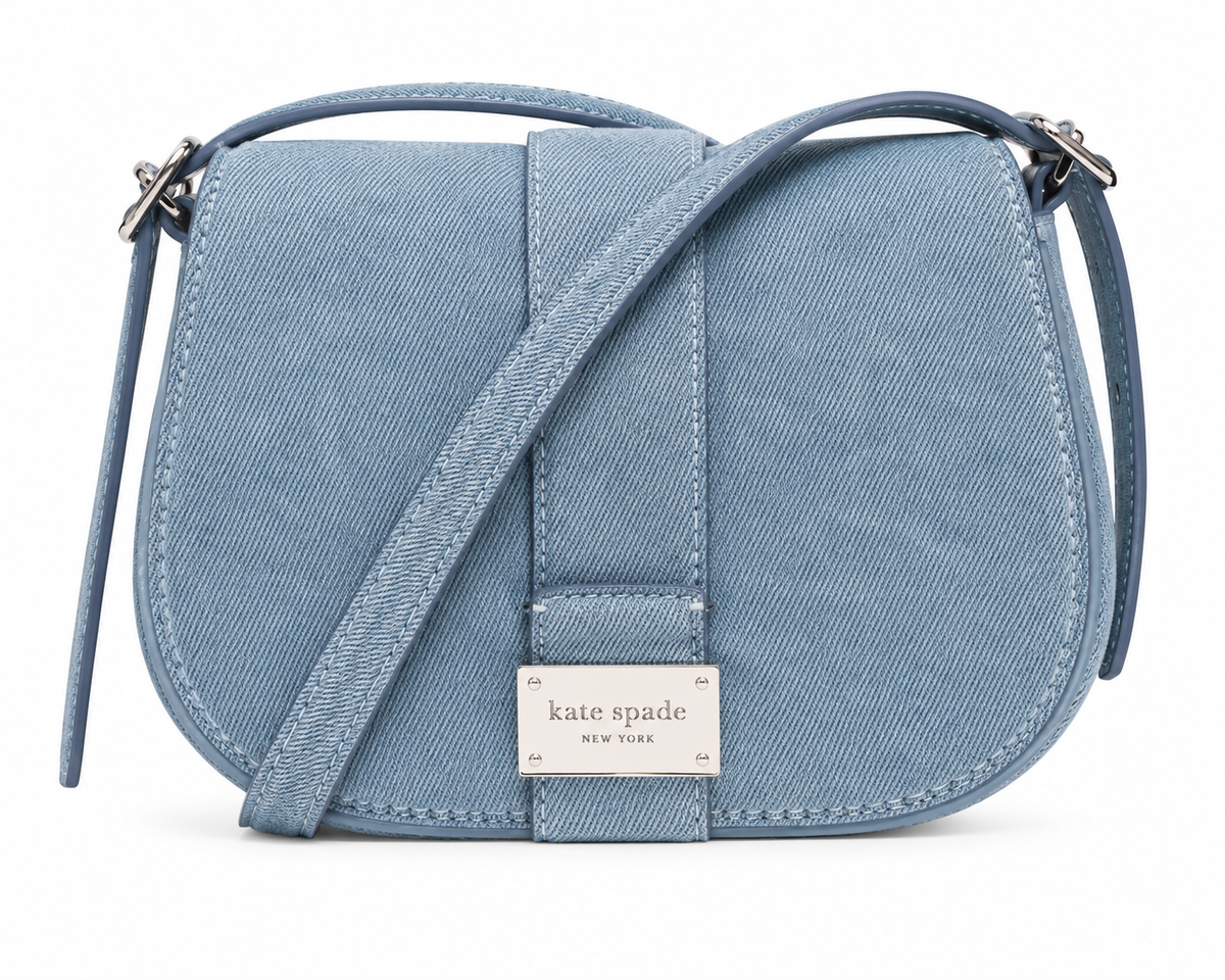 Nouveau Denim Suede Mini Saddle