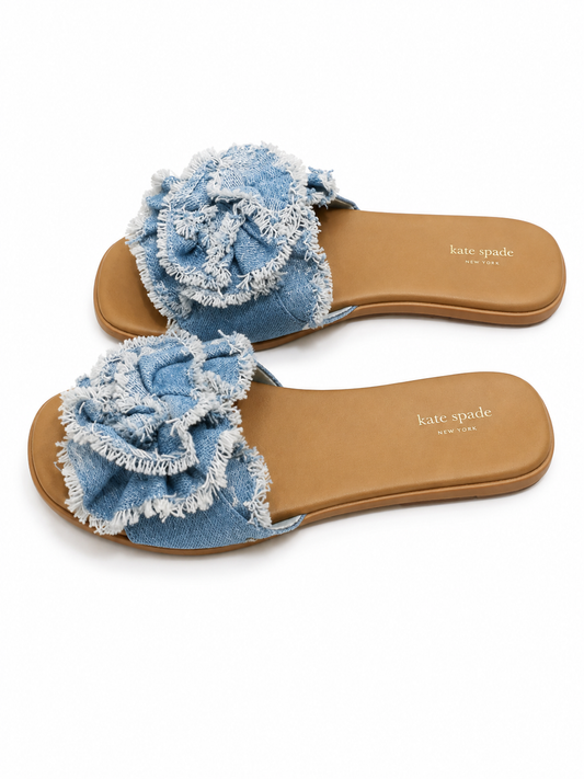 Flourish Flat Sandal Denim/Waln 8   B