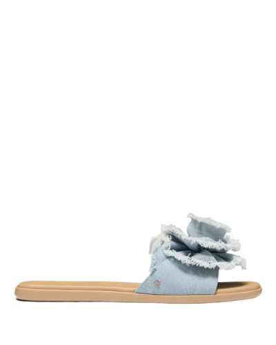 Flourish Denim Flat Sandals
