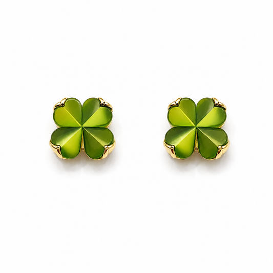Spade Flower Studs